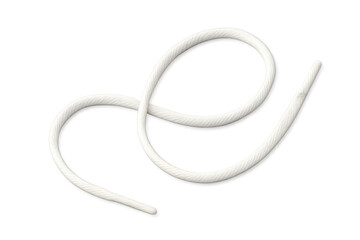 White cotton cord forming a loose loop