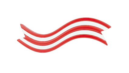 Wavy Red and White Striped Design