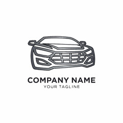 Obraz premium Sleek modern car logo design for automotive company branding.