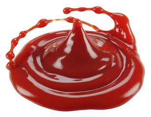 Red liquid splash from different angle isolated on a transparent background