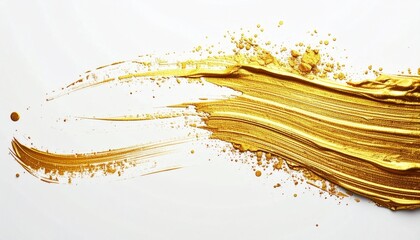 金のテクスチャ素材（白背景）