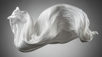 Elegant White Fabric Textile Drapery for Interior Design and Fashion Use - Soft Flowing Material Ideal for Drapes or Tailoring