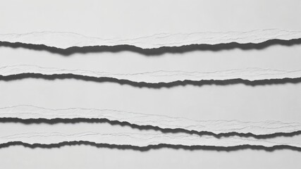 Textured White Paper Rip Art Design for Modern Aesthetics or Minimalist Backgrounds