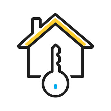 Vector multi color icon for Key