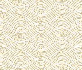 Japanese water wave seamless background