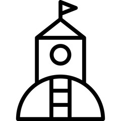 playground icon illustration design with outline
