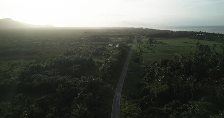 The road between the Rambungan Ferry and Sempadi is peaceful, scenic coastal secondary forests ,Mount Serapi,palm oil estates,Sempadi Beaches and Prawn Farm.