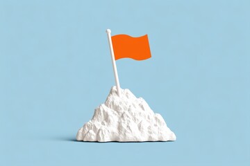 Navigating the business mountain resilience flags on the journey to success for entrepreneurs with a focused mindset