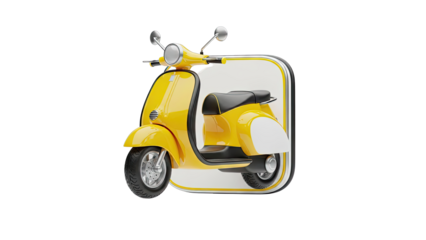 Yellow Scooter Icon
