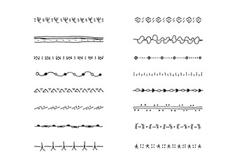 ナチュラルでシンプルな手描きのラインセット13