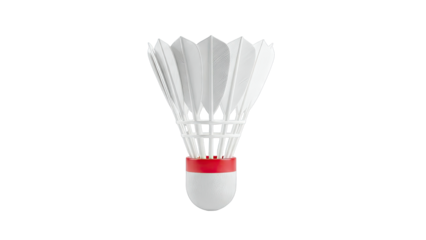 White Badminton Shuttlecock with Red Base