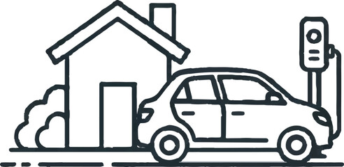 Vector illustration of a vintage black 4x4 pickup truck icon designed for auto transport and car wash services on the road