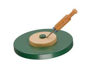 eraser wheel icon 3d illustration render