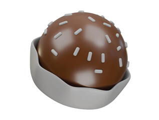 boule icon 3d illustration render