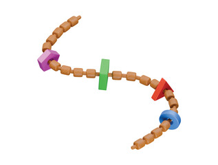 geometric beads icon 3d illustration render