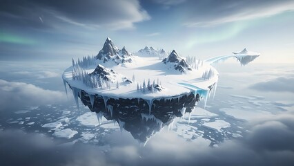 snow covered mountains