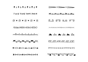 ナチュラルでシンプルな手描きのラインセット14