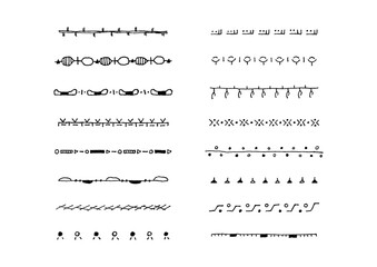 ナチュラルでシンプルな手描きのラインセット15