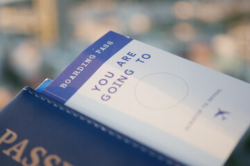 Preparing for travel with a boarding pass in hand