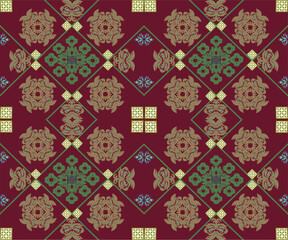 seamless floral and geometric  pattern