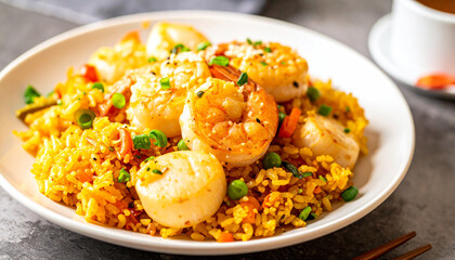 Shrimp Fried Rice Asian Cuisine Dish
