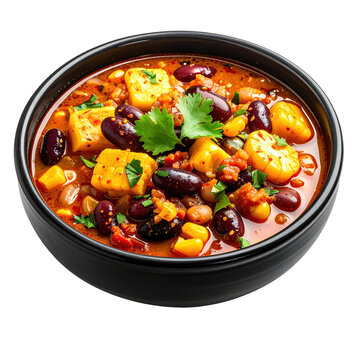 A warm serving of batar daan, the classic east timorese corn and bean dish, elegantly styled in a bowl and isolated on a pure white background