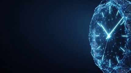 A digital watch design with bright light, suggesting concepts like time management, technology, and futuristic concepts. ..Created with Generative AI, not depicting real subjects.