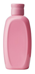pink bottle mockup, isolated on white background.