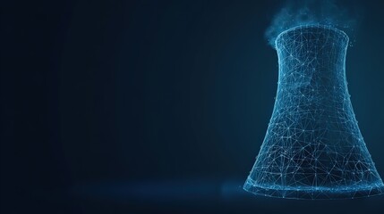 A stylized rendering of a nuclear power plant, a visual exploration of industry, science, and the power of technology. ..Created with Generative AI, not depicting real subjects.