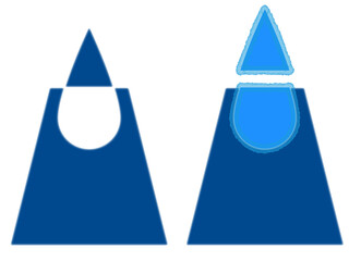 blue water drop logo and concept