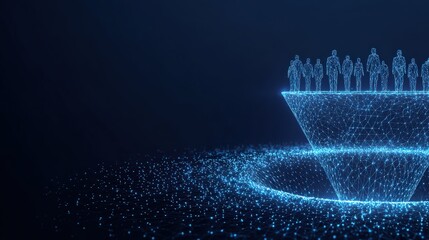 Conceptual digital representation of data analysis, representing insights and growth with interconnected networks and futuristic design. ..Created with Generative AI, not depicting real subjects.