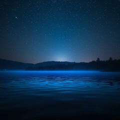 night landscape with sea and moon