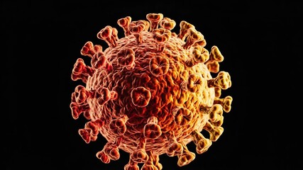 Vivid threedimensional illustration of the SARSCoV2 virus commonly known as COVID19 highlighting its complex surface and spike glycoproteins symbolizing the worldwide health crisis and medical resear. - Powered by Adobe