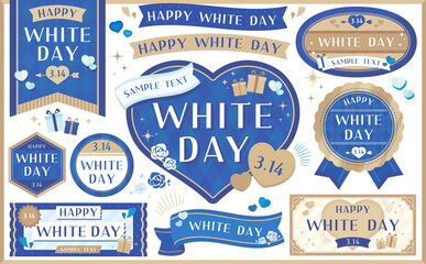 Obraz premium おしゃれでかわいいホワイトデーのフレームセット