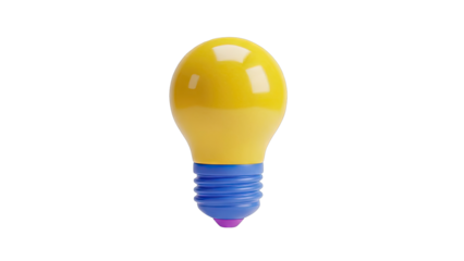 Yellow and Blue Light Bulb