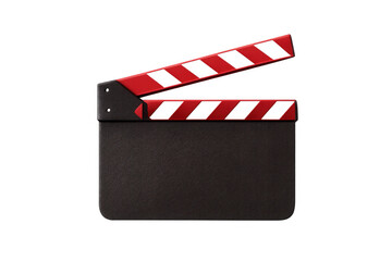 Fototapeta premium Clapperboard opening creating movie magic, filmmaking, and video production symbolizing art and cinema industry