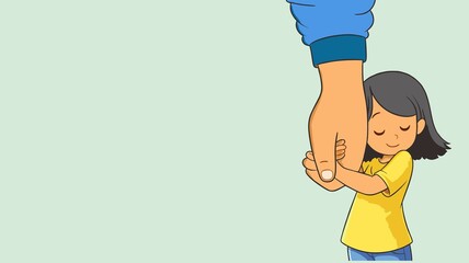 Child Holding Parent Hand Symbolizing Protection