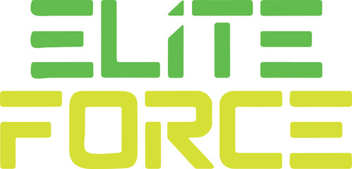 Elite Force Fitness Typography Logo Design for Gym and Sports Apparel