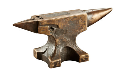 Rusty metal anvil industrial isolated on a transparent background