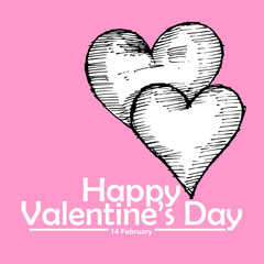 Happy Valentine's Day. Poster vector