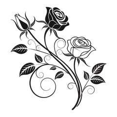 Decorative Floral Illustration for cloth printing. Vector image, vector illustration. 