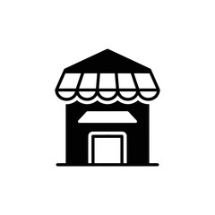 Stylish Small Shopfront with Canopy and Entrance for Commercial Business