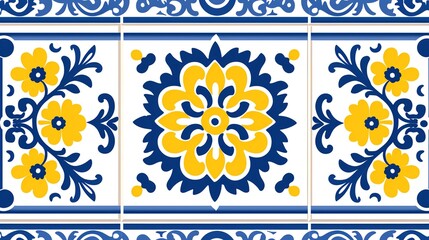 Colorful decorative tile pattern design