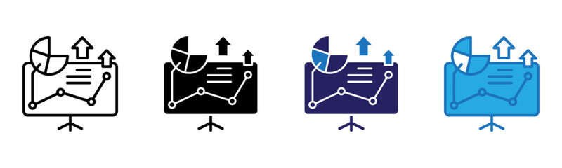 Presentation Icon Multi Style Vector Illustration