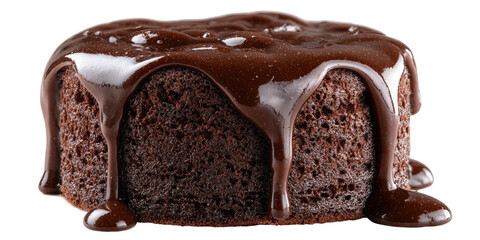 Dark chocolate cake with rich, glossy glaze. Dripping treat