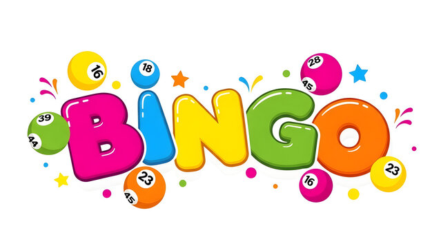 Vibrant logo design for a lottery or bingo gambling game