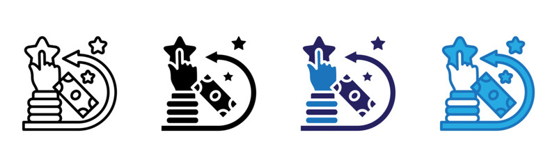 Rate Icon Multi Style Vector Illustration