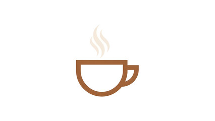 Minimalist mug icon for cafe branding