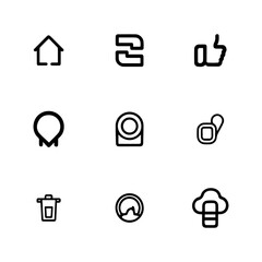 Modern UI Action Icons Set for Web, Mobile App and Interface Design