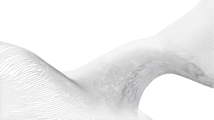 Abstract Wavy Lines with Heart Pattern isolated on a transparent background